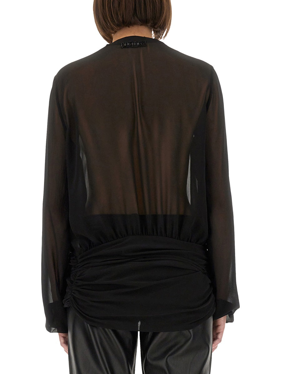 EMBROIDERED GEORGETTE BLOUSE