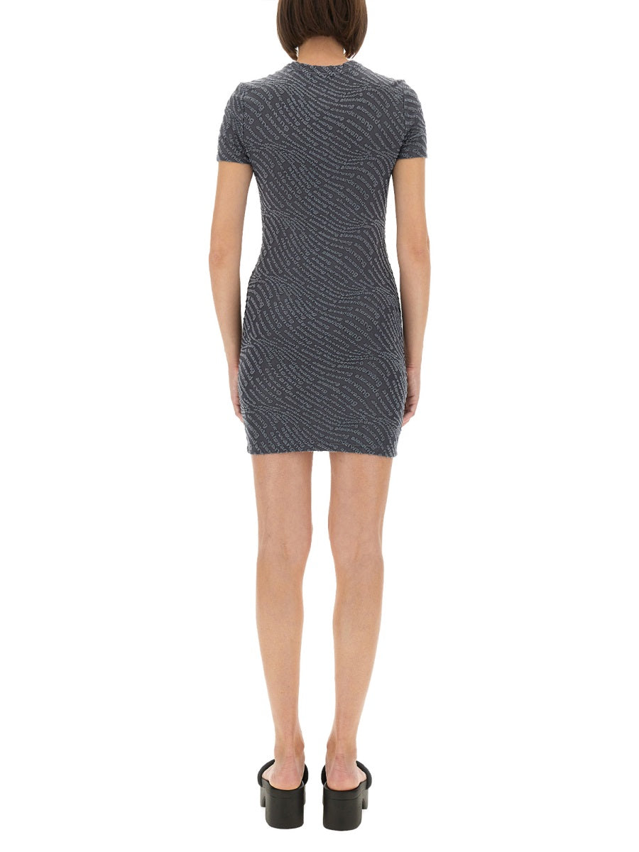 JACQUARD MINI DRESS WITH LOGO