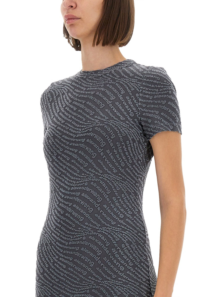 JACQUARD MINI DRESS WITH LOGO