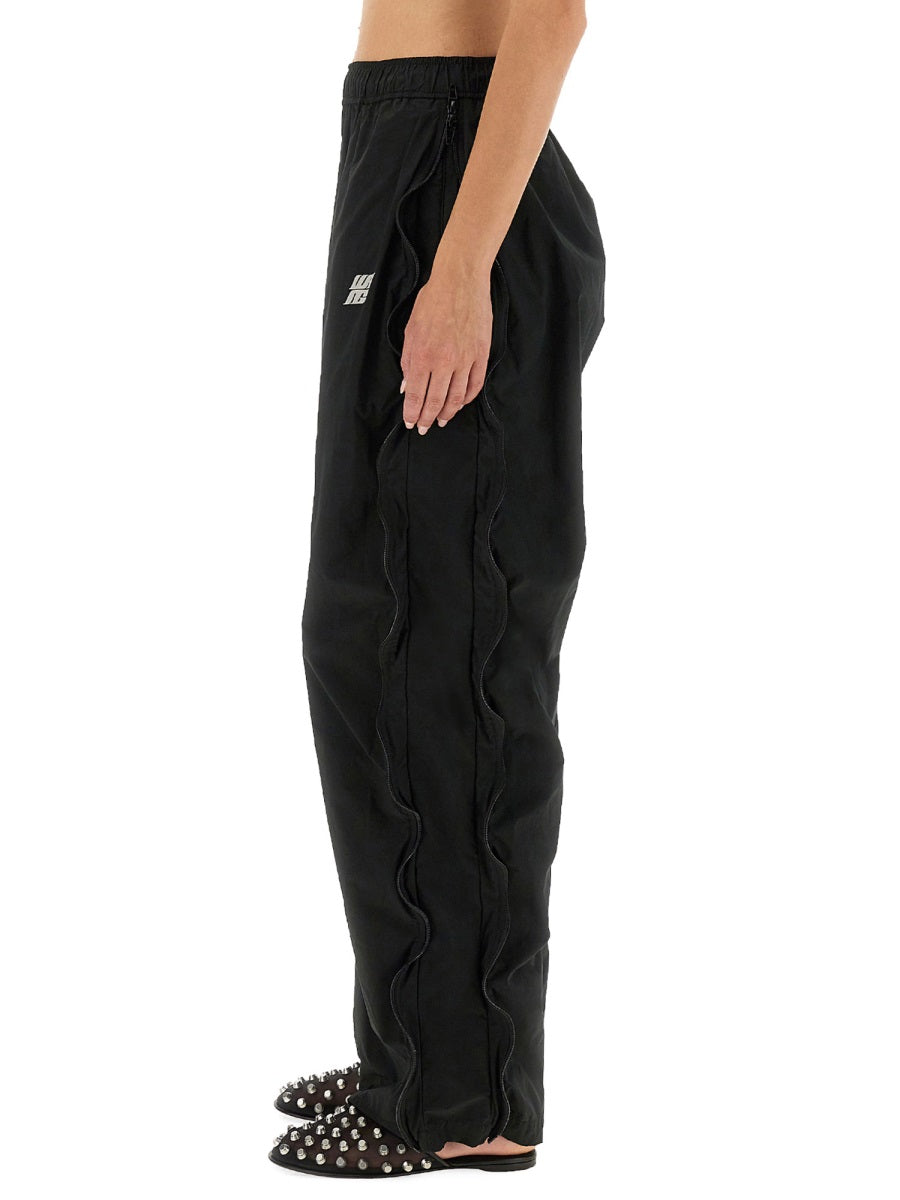 MID-RISE TRACK PANTS WITH ZIPPER