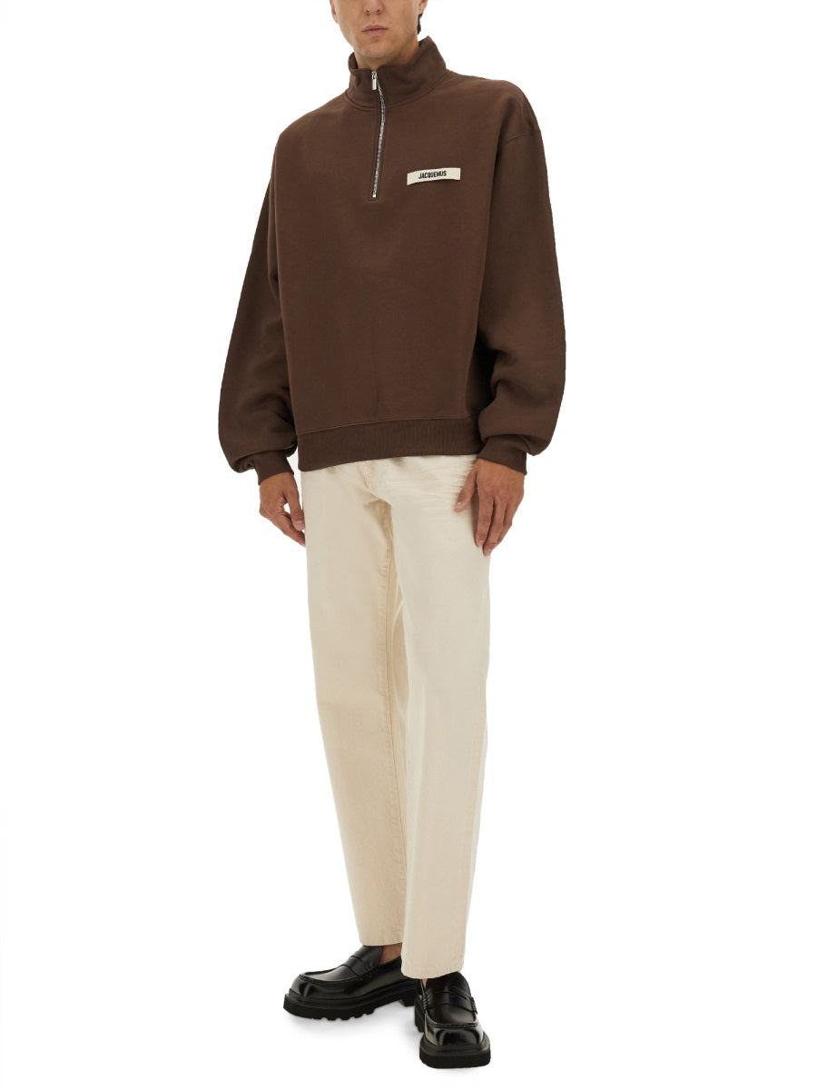 GROSGRAIN SWEATSHIRT WITH TURTLENECK