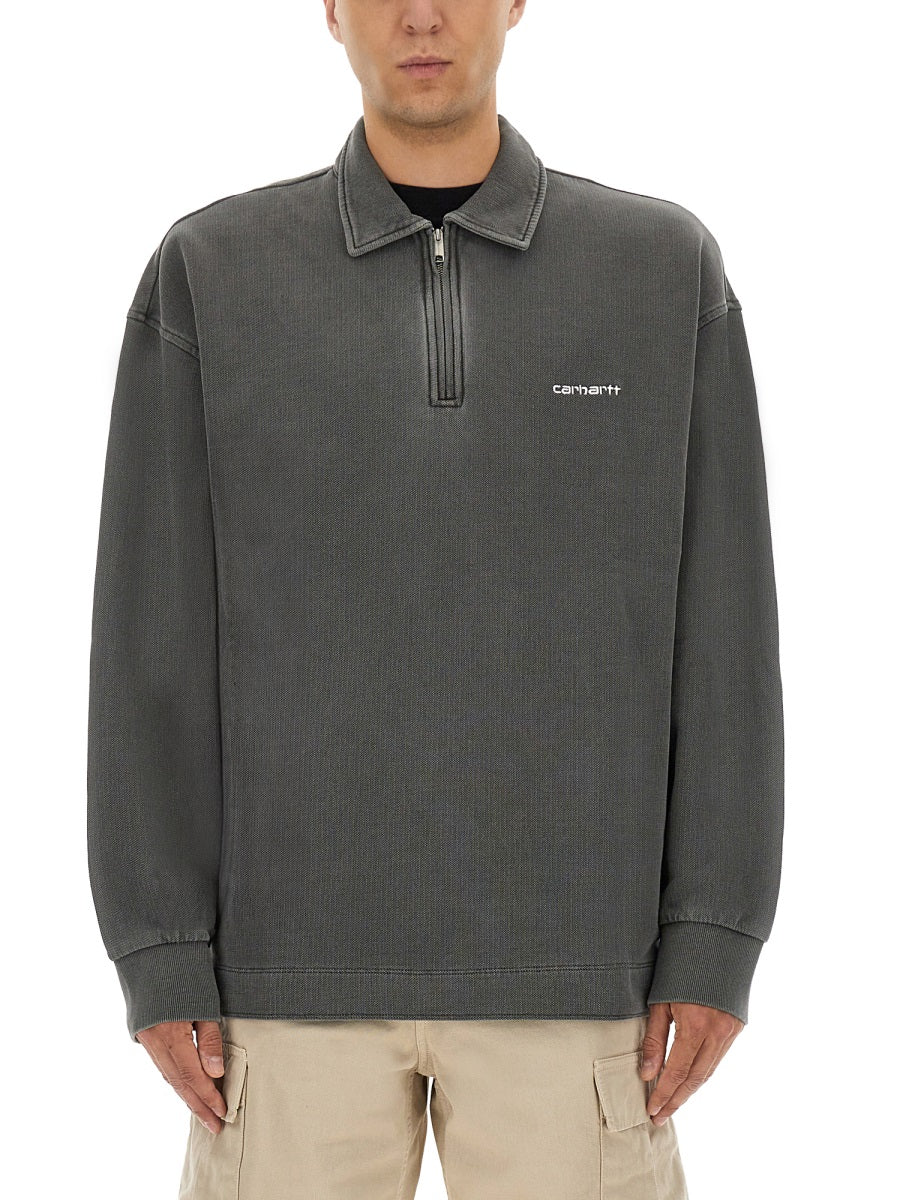 PIQUE SCRIPT SWEATSHIRT