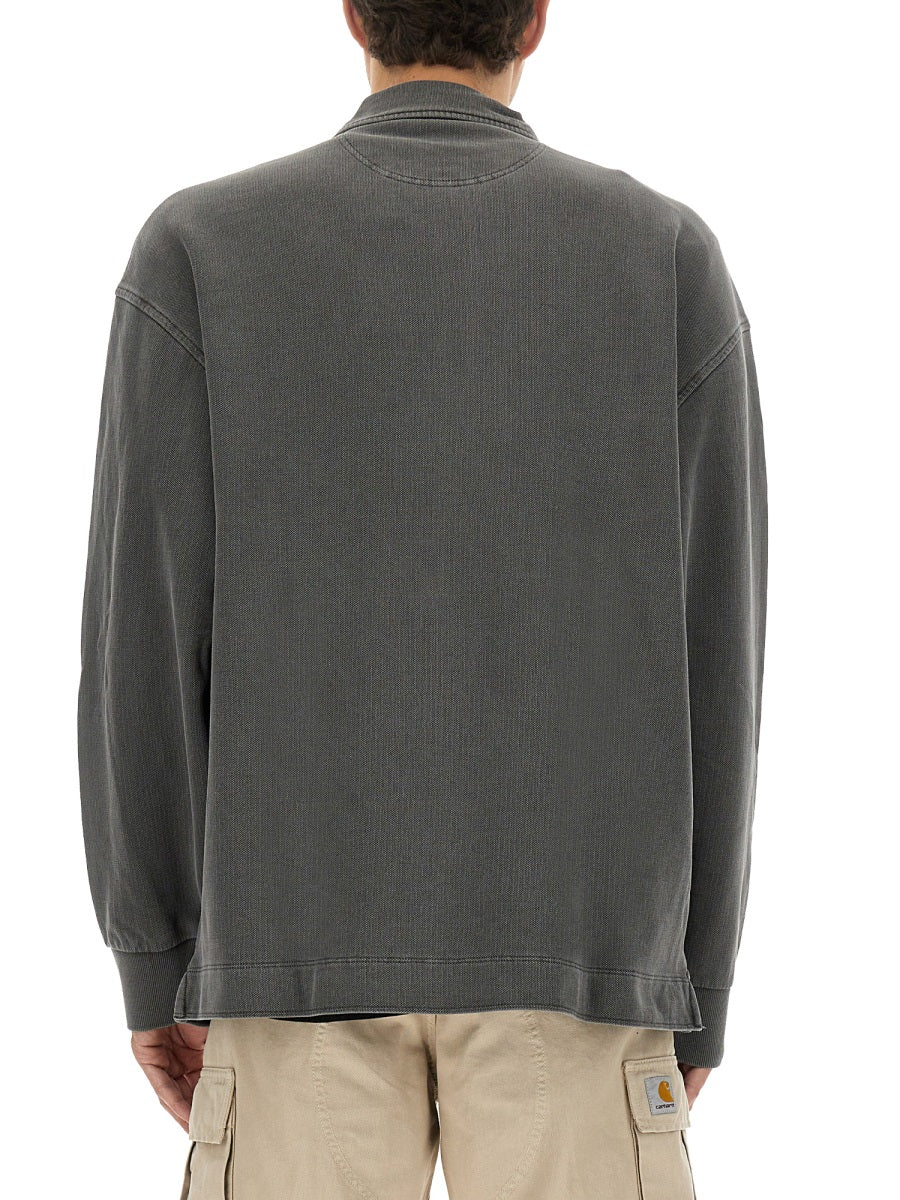 PIQUE SCRIPT SWEATSHIRT