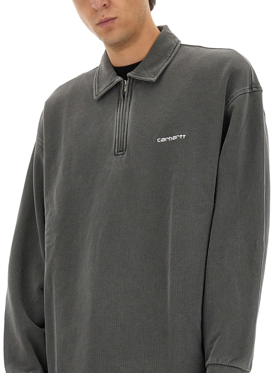 PIQUE SCRIPT SWEATSHIRT