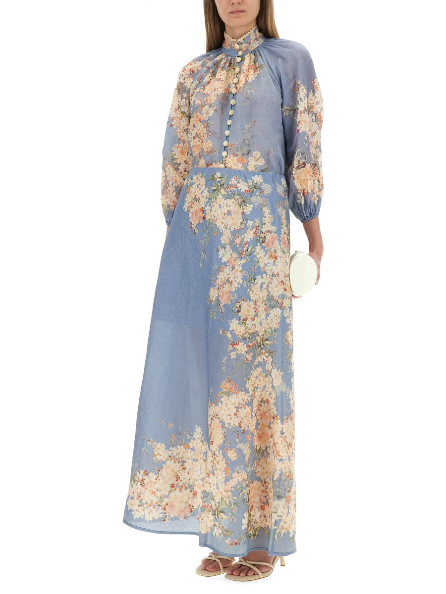 BLOUSE WITH PUFF SLEEVES "CASCADIAN"