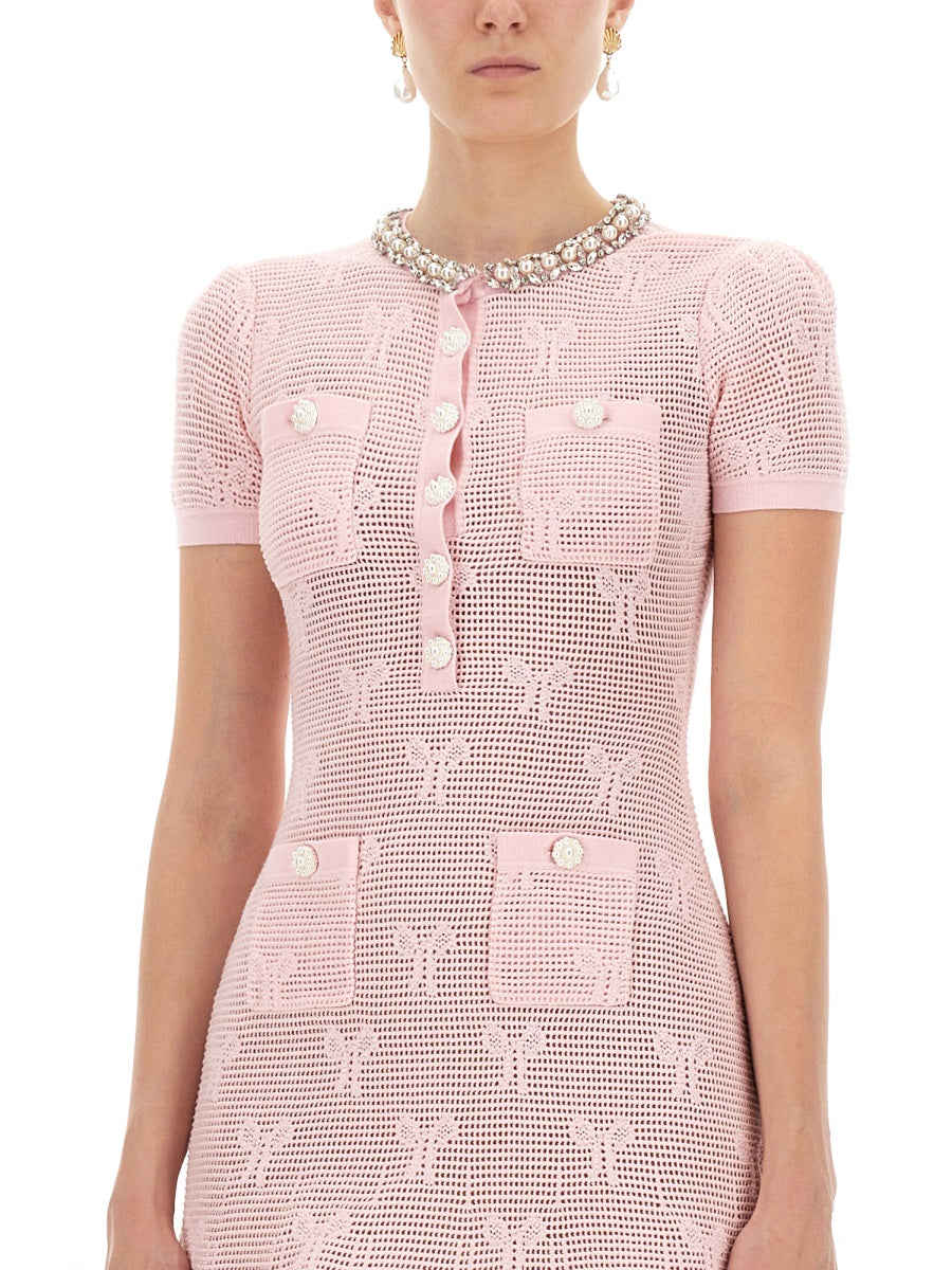 MINI CROCHET DRESS WITH BOWS