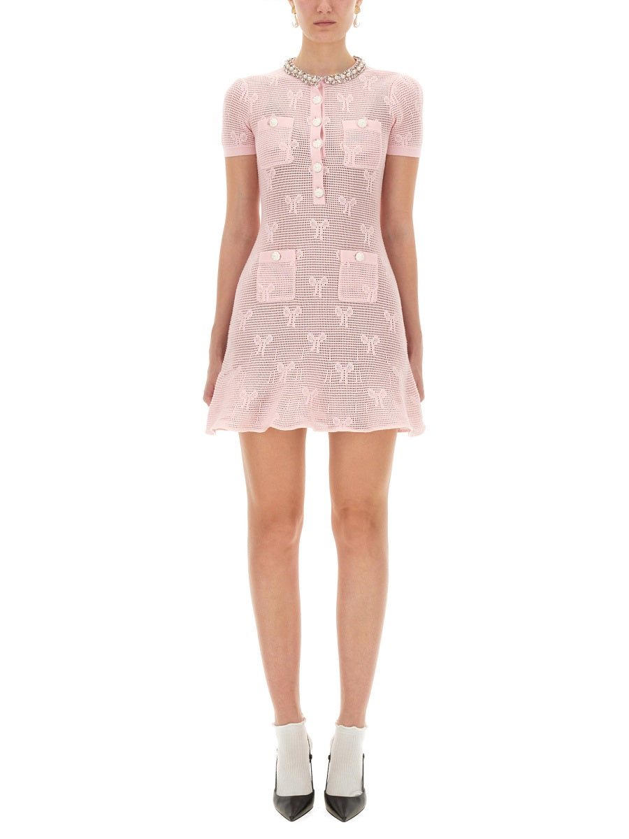 MINI CROCHET DRESS WITH BOWS