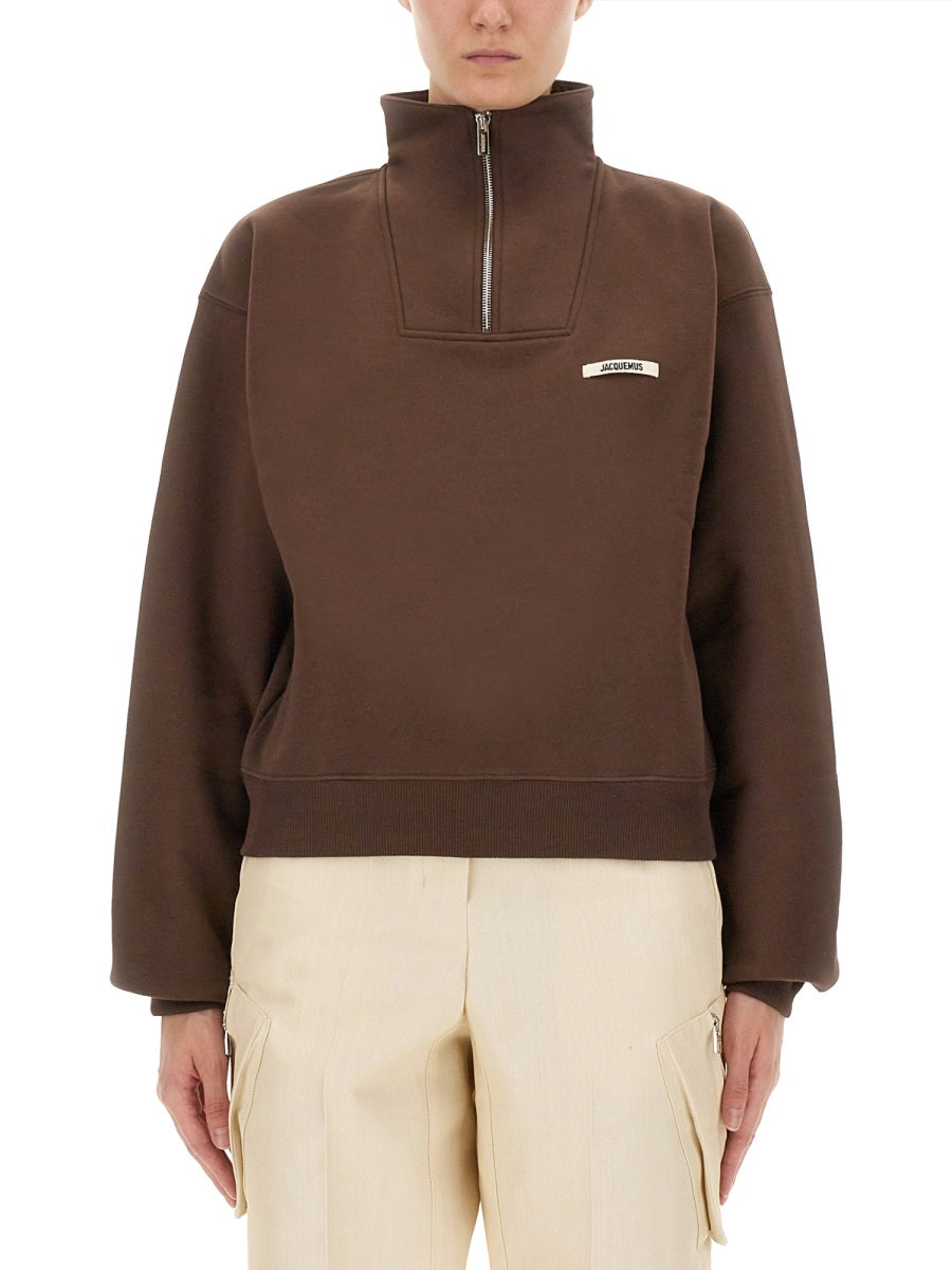 GROSGRAIN SWEATSHIRT WITH TURTLENECK