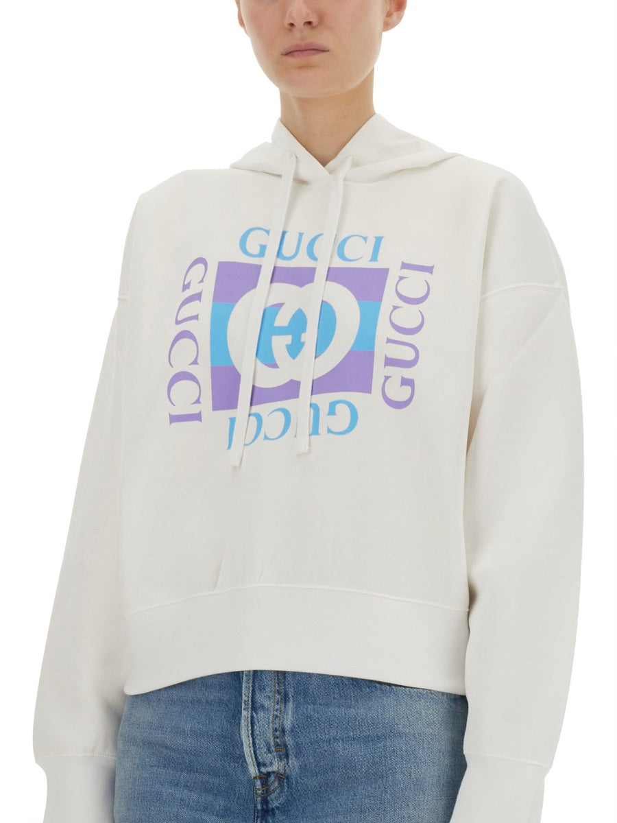 PRINTED COTTON HOODIE