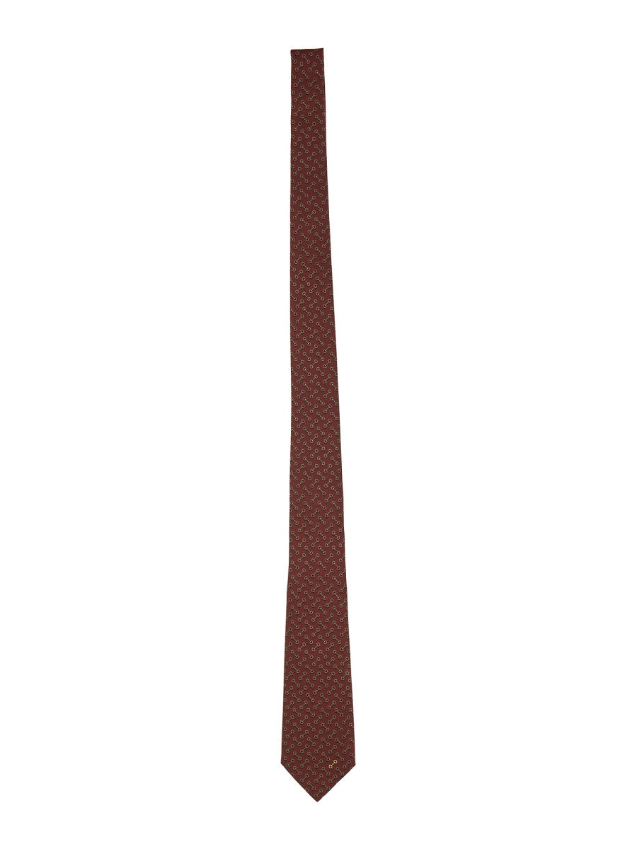 SILK JACQUARD TIE WITH CLAMPS
