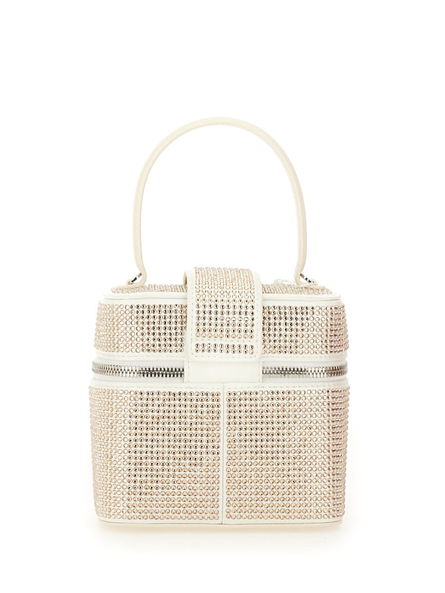 SATIN BEAUTY CASE WITH RHINESTONES