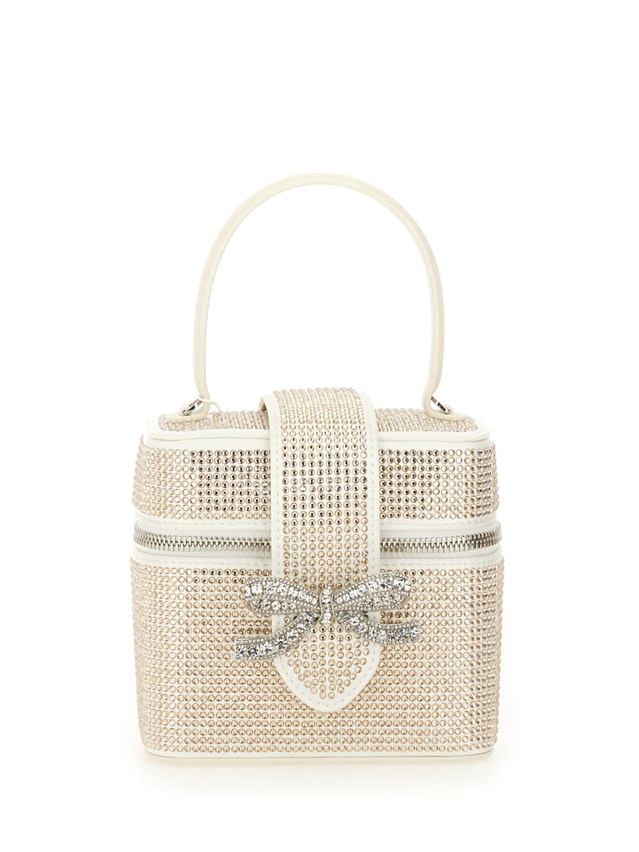 SATIN BEAUTY CASE WITH RHINESTONES