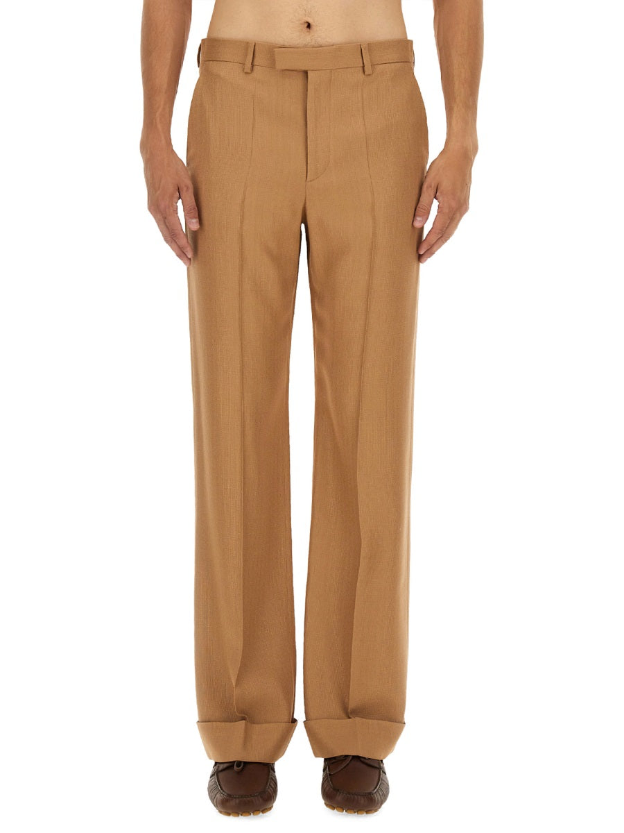 GABARDINE PANTS WITH LAPELS