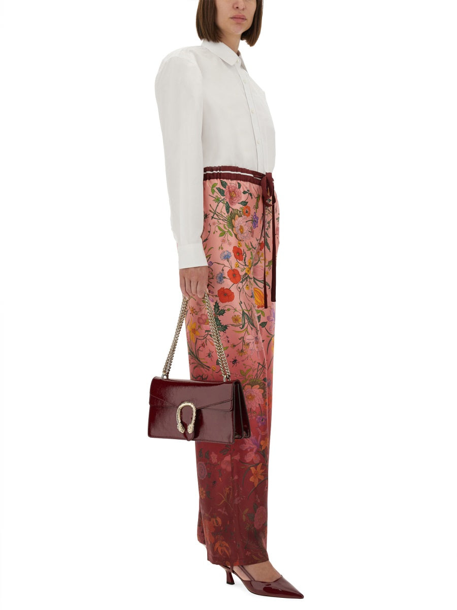 PRINTED SILK PANTS