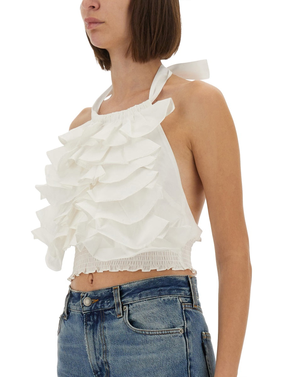 "CYPRUS LAYER" TOP WITH RUFFLES