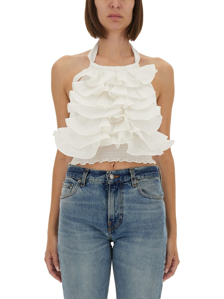 "CYPRUS LAYER" TOP WITH RUFFLES