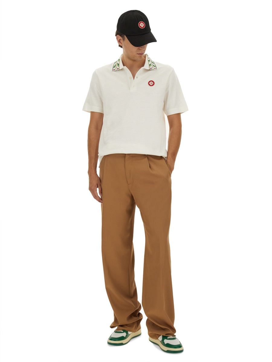 "CLASSIC LAUREL" PIQUE POLO SHIRT