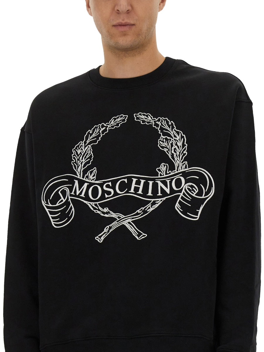 SWEATSHIRT WITH LAUREL CROWN LOGO EMBROIDERY
