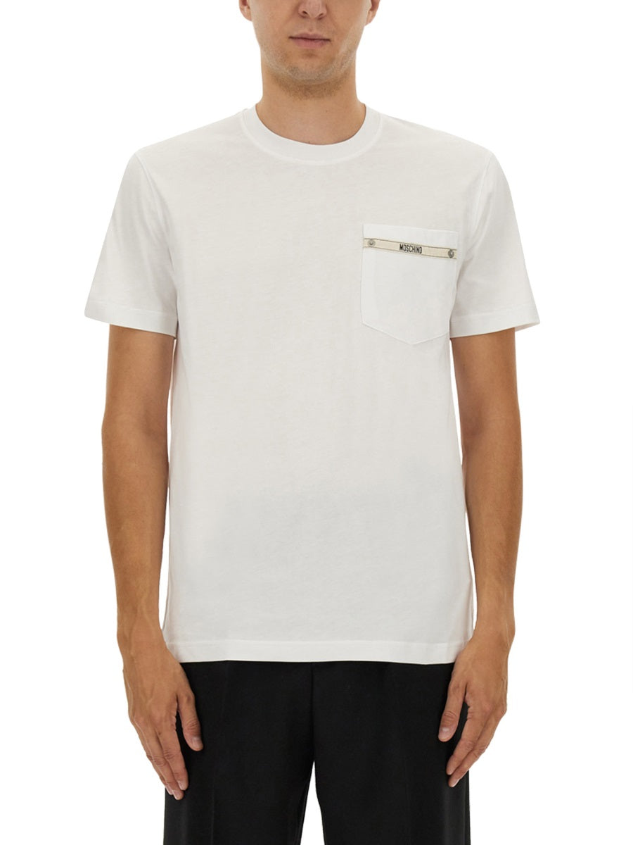 T-SHIRT WITH LOGO RIBBON