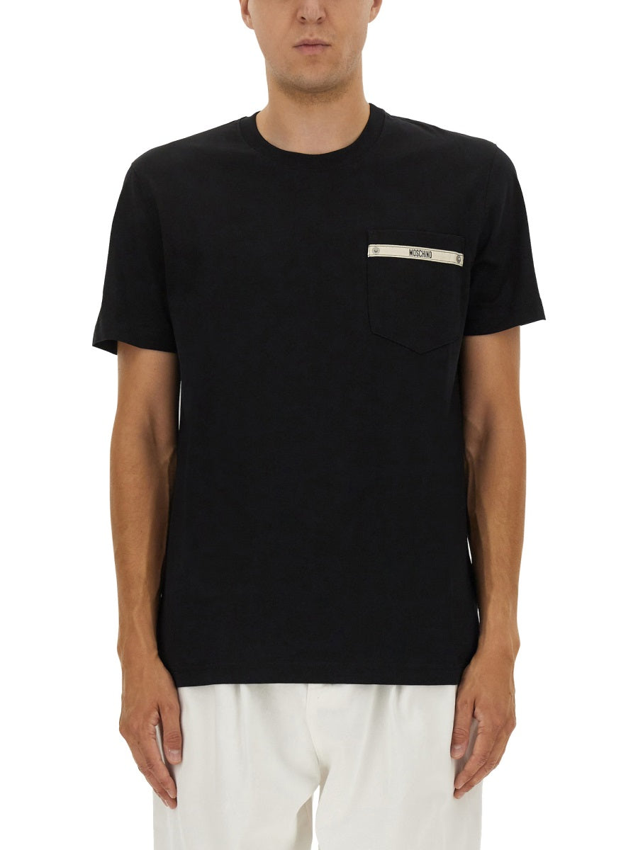 T-SHIRT WITH LOGO RIBBON