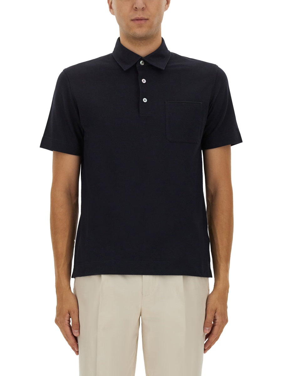 COTTON POLO SHIRT WITH POCKET