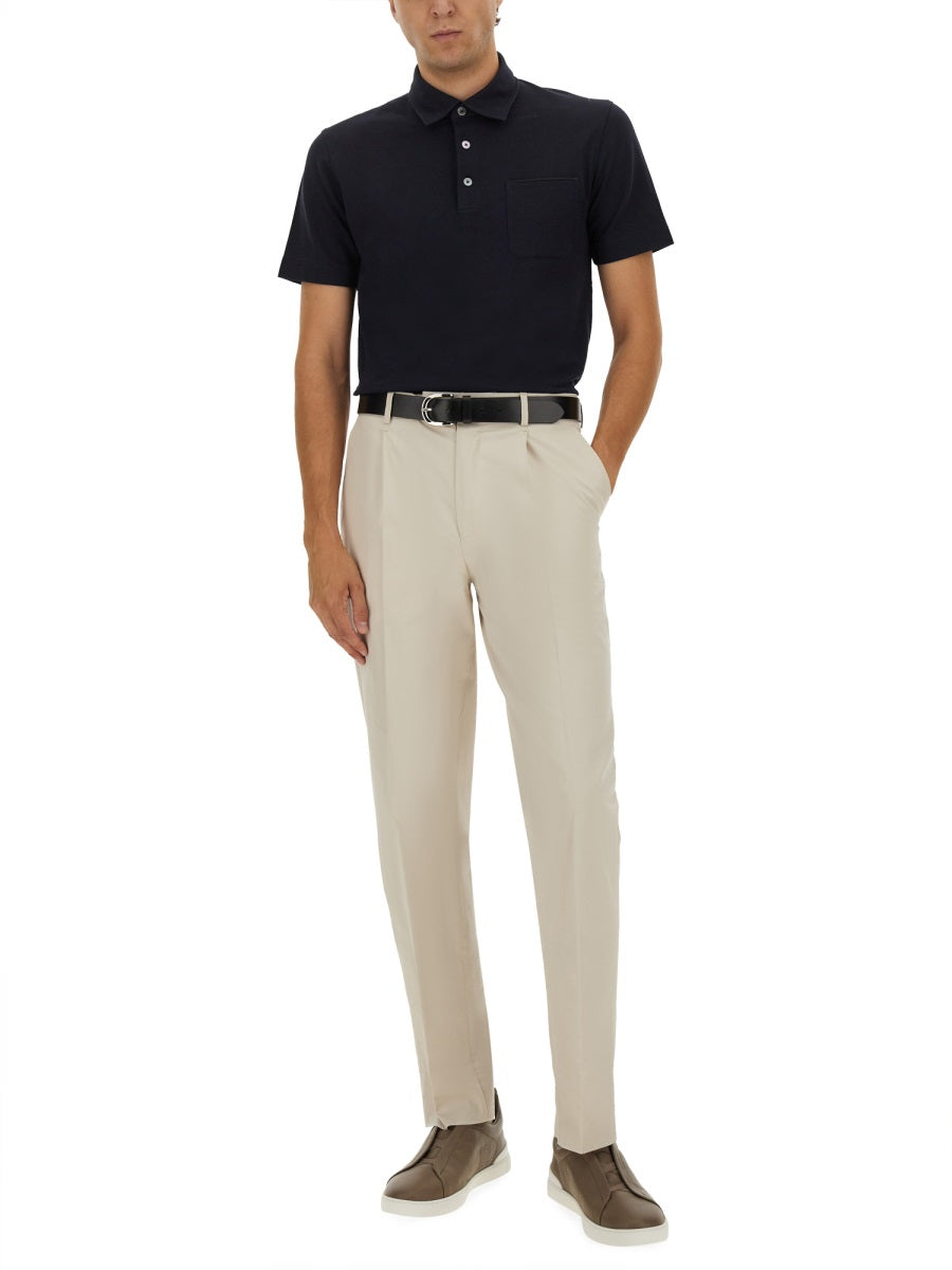 COTTON POLO SHIRT WITH POCKET
