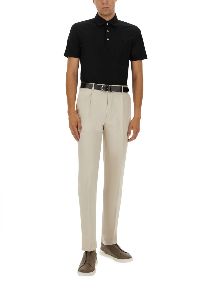 COTTON POLO SHIRT WITH POCKET