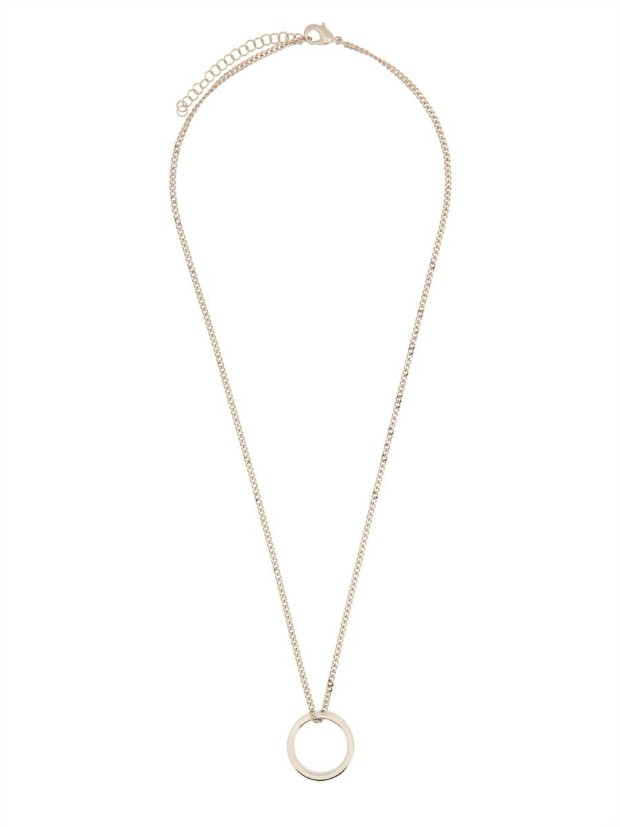 MINIMAL LOGO RING NECKLACE