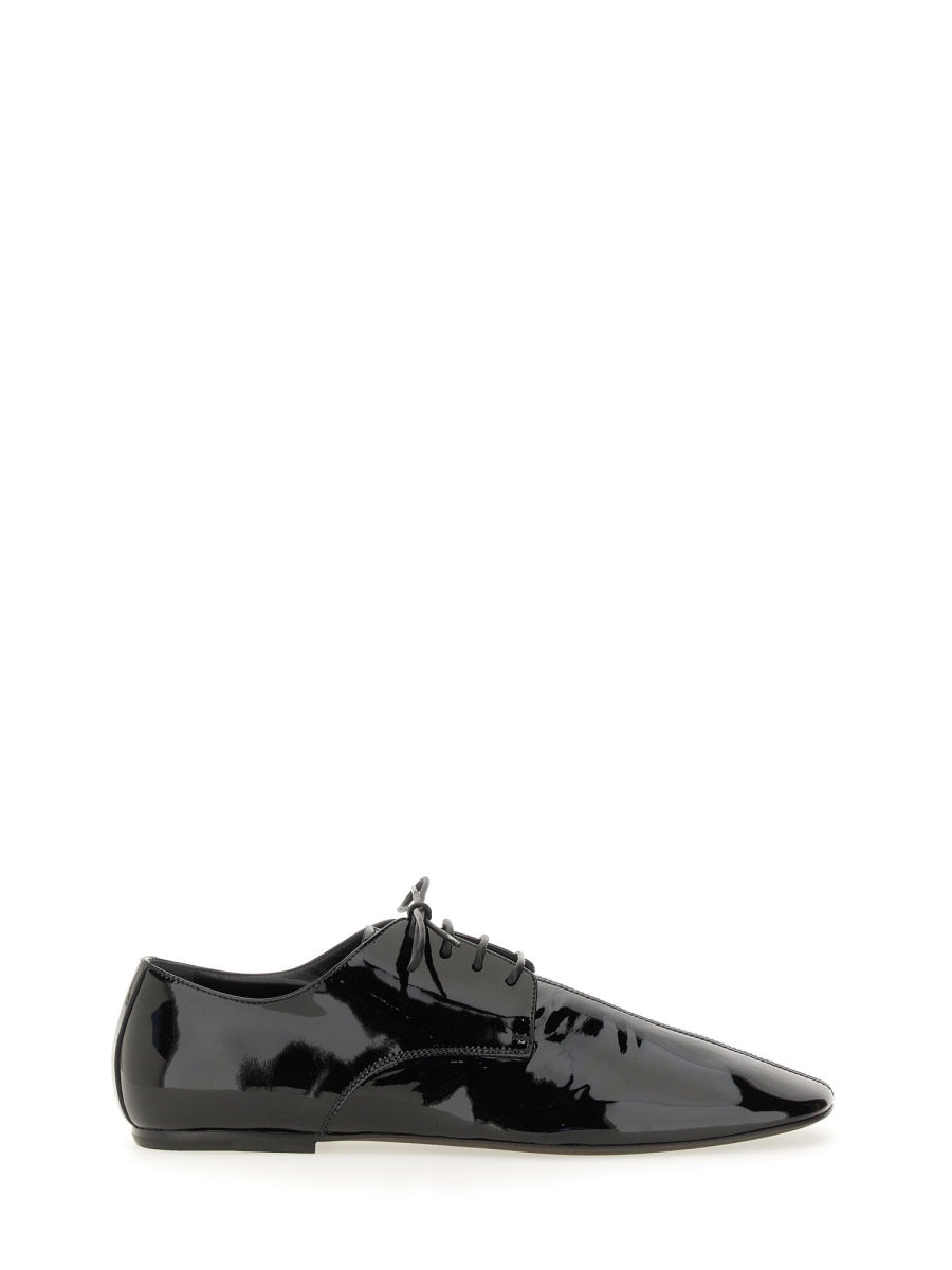 SHINY LEATHER LACE-UP SHOE