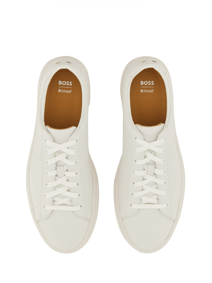 GRAINED LEATHER SNEAKER