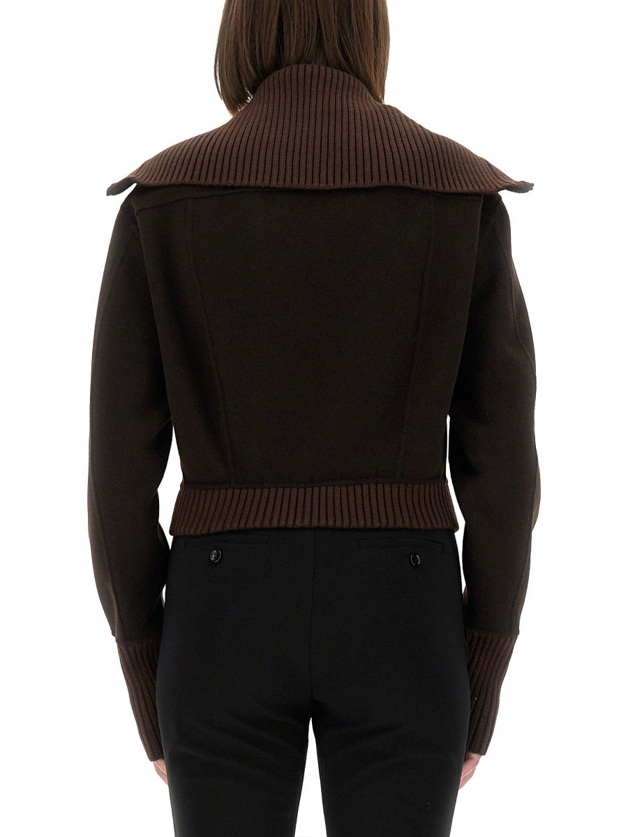 ZIPPERED WOOL JACKET