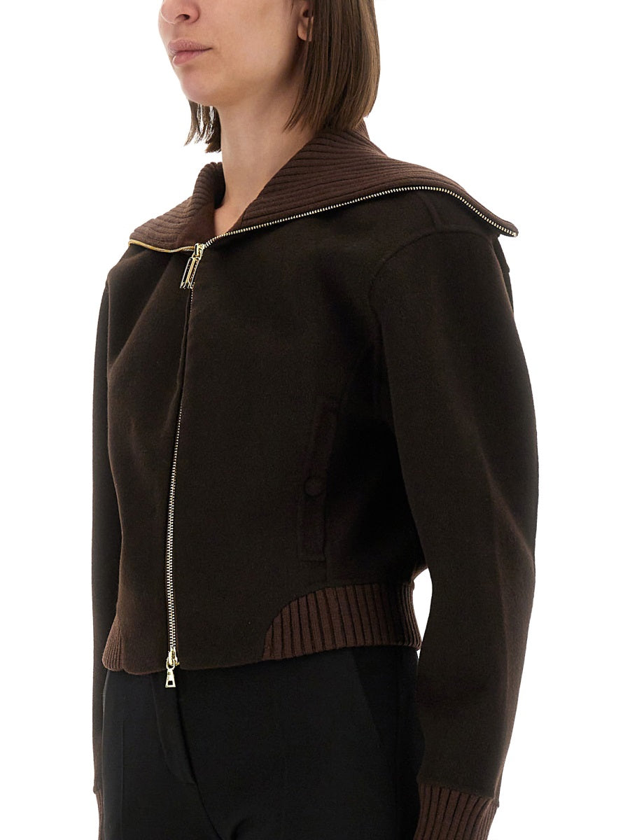 ZIPPERED WOOL JACKET