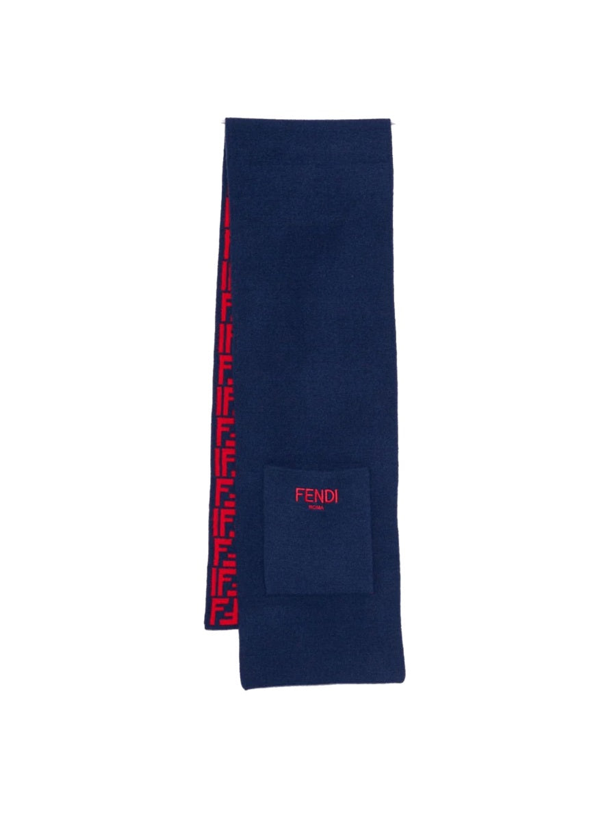 REVERSIBLE "FF" LOGO SCARF