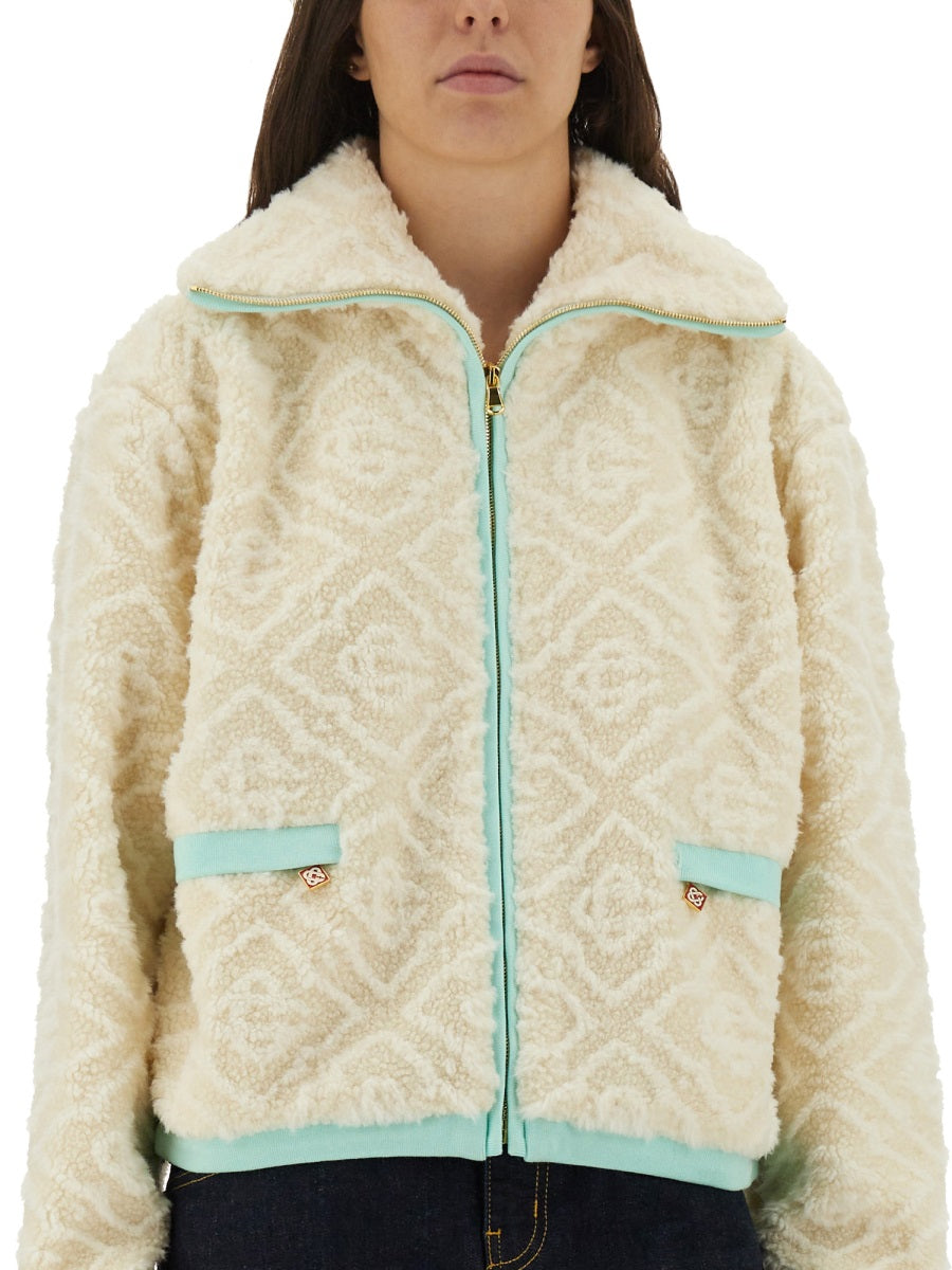 MONOGRAMMED FLEECE JACKET