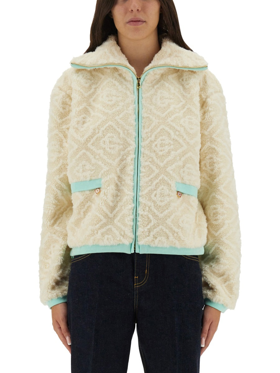 MONOGRAMMED FLEECE JACKET