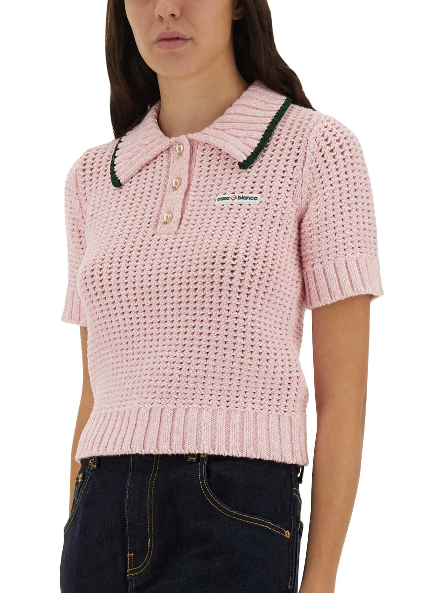 COTTON MOULINÉ POLO SHIRT