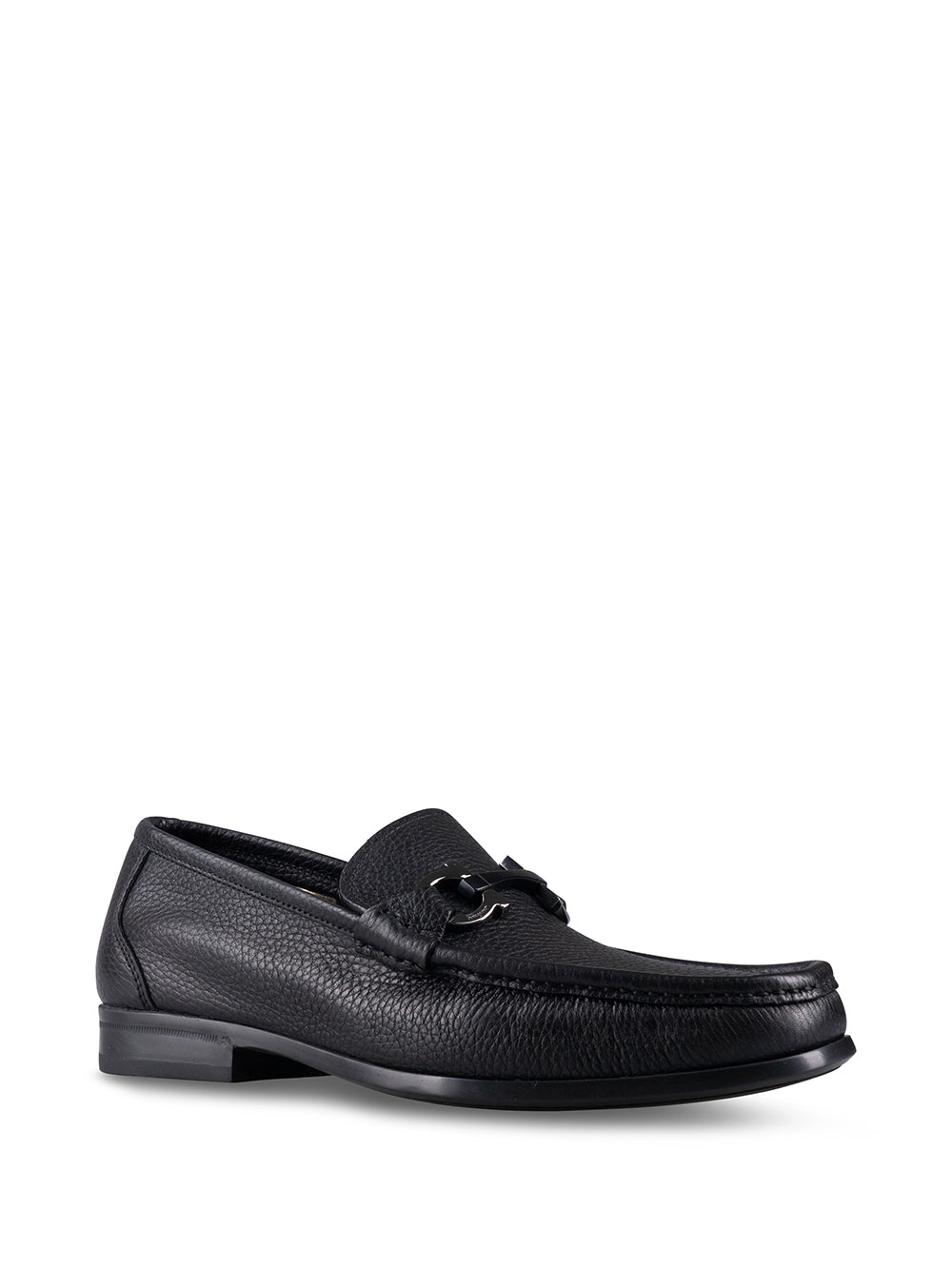 GRAINED LEATHER GANCINI LOAFERS