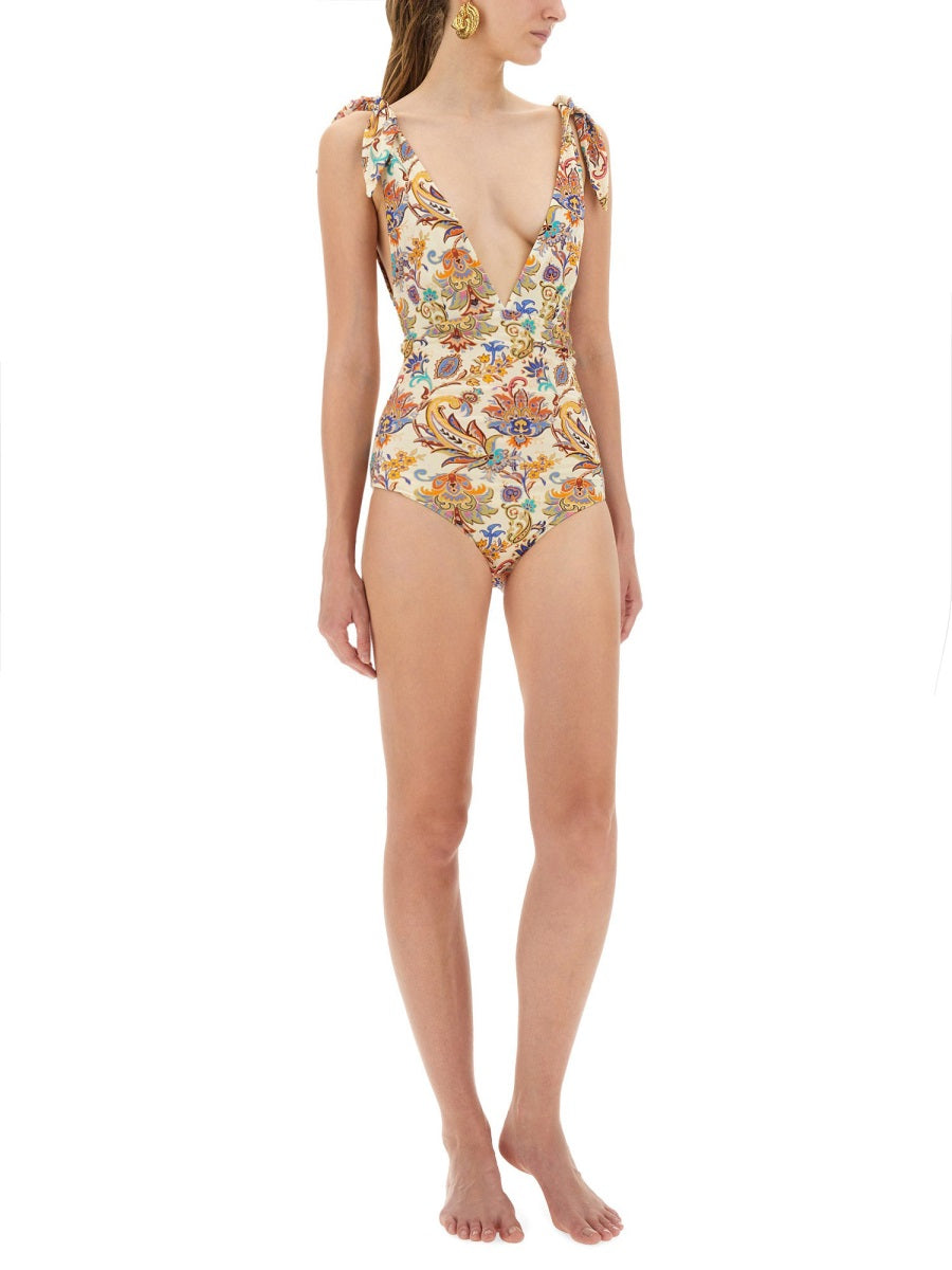 PRINTED ONE-PIECE SWIMSUIT