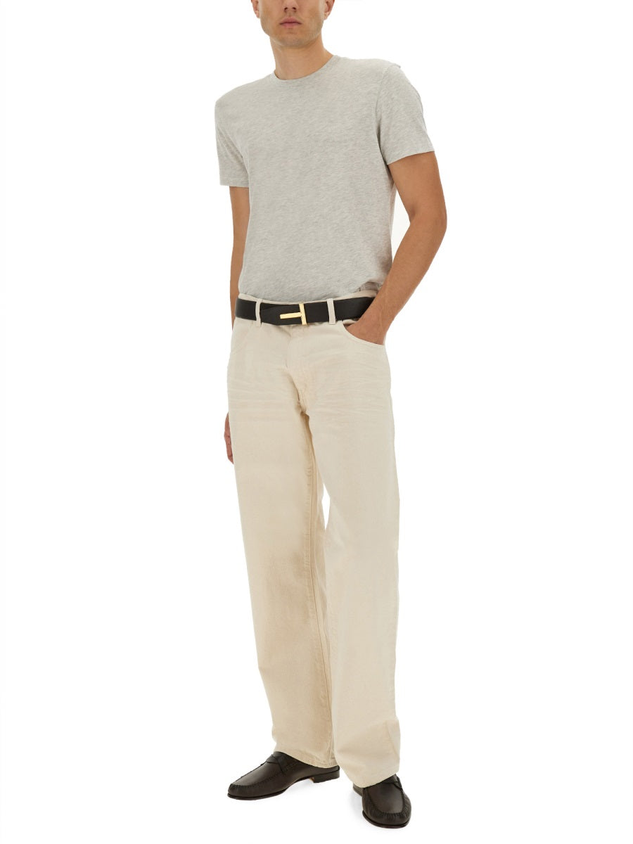 MELANGE COTTON BLEND T-SHIRT