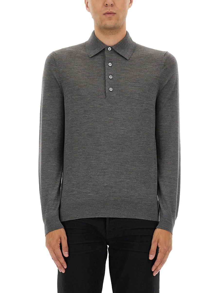 FINE MERINO VIRGIN WOOL POLO SHIRT
