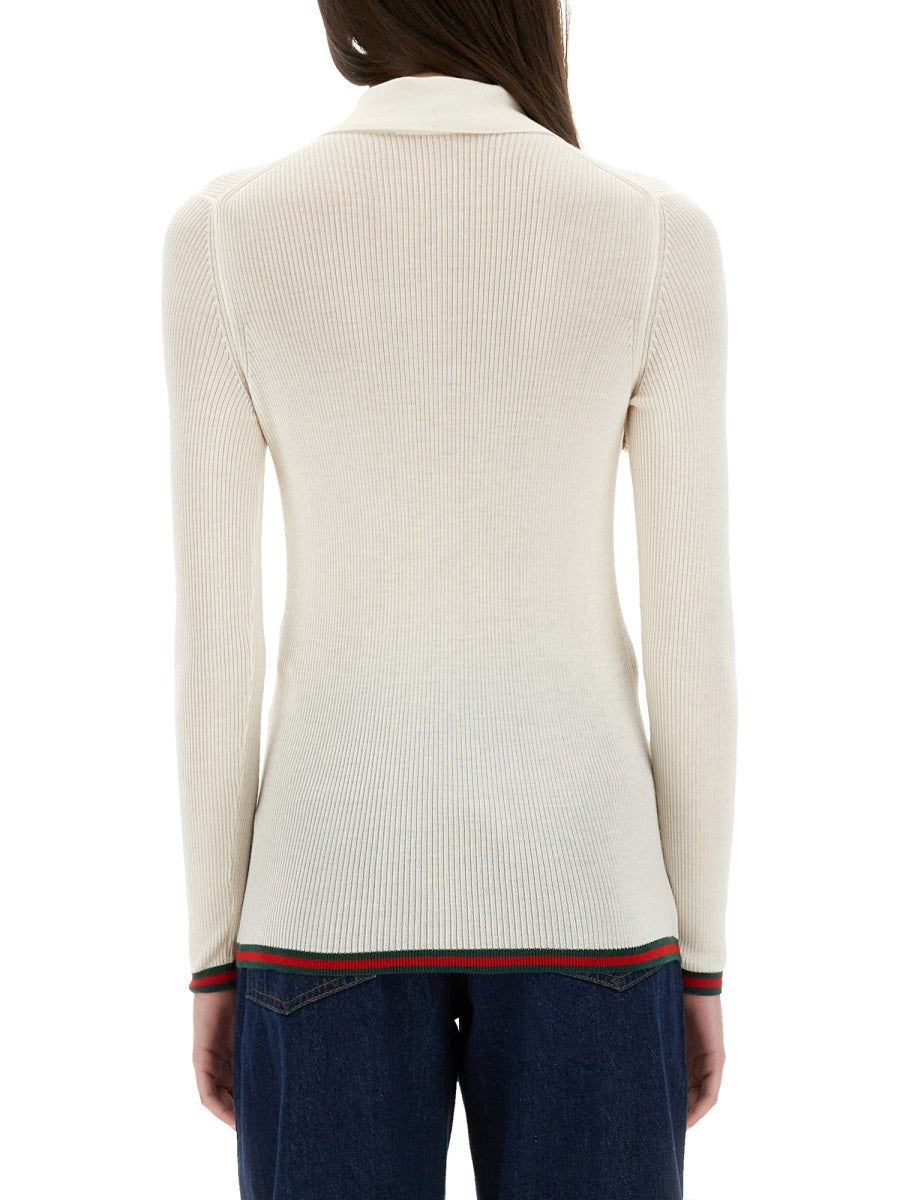 CASHMERE AND SILK POLO SHIRT