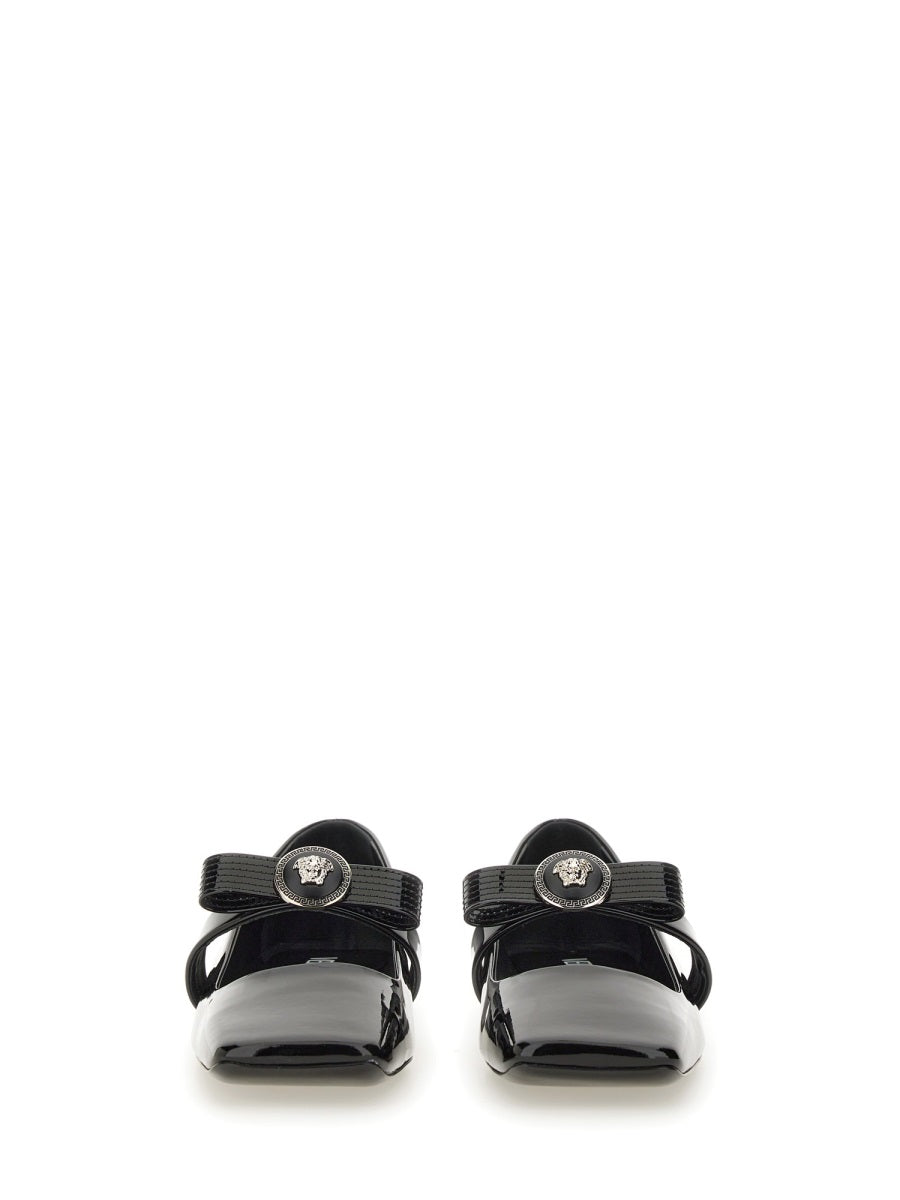 PATENT LEATHER BALLERINA "GIANNI RIBBON"