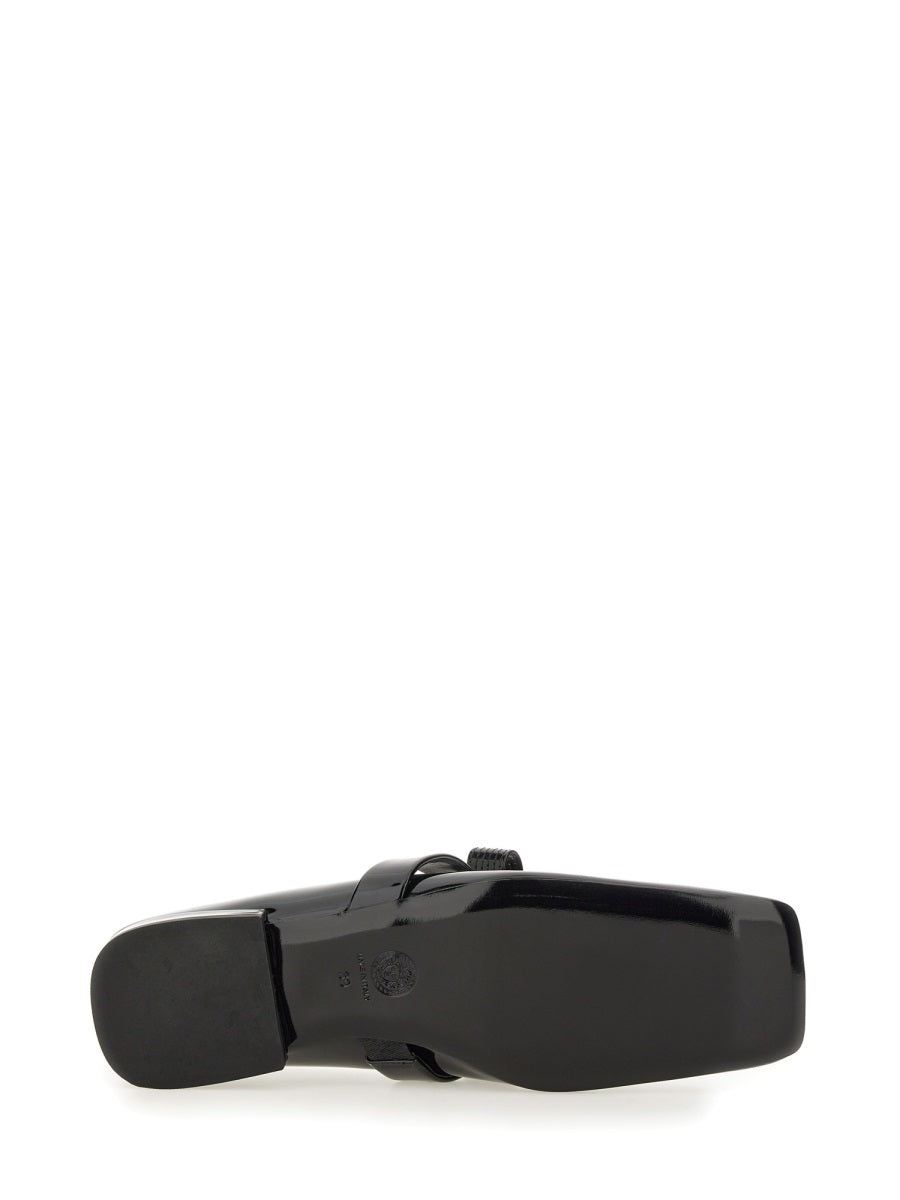 PATENT LEATHER BALLERINA "GIANNI RIBBON"