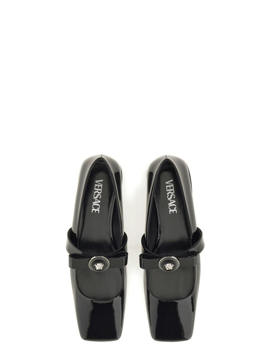 PATENT LEATHER BALLERINA "GIANNI RIBBON"