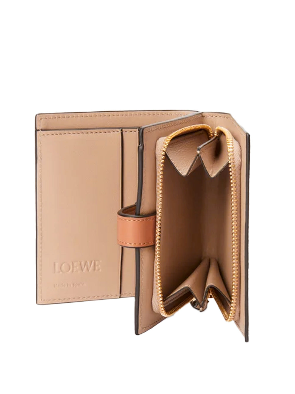 COMPACT ZIP WALLET IN SOFT GRAINED CALFSKIN
