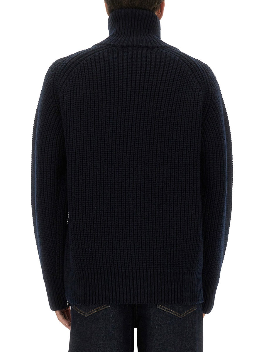ZIPPERED WOOL SWEATER