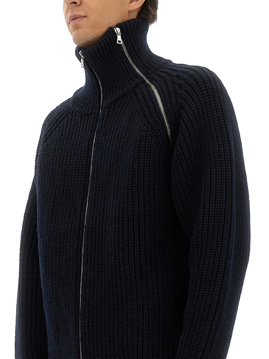 ZIPPERED WOOL SWEATER