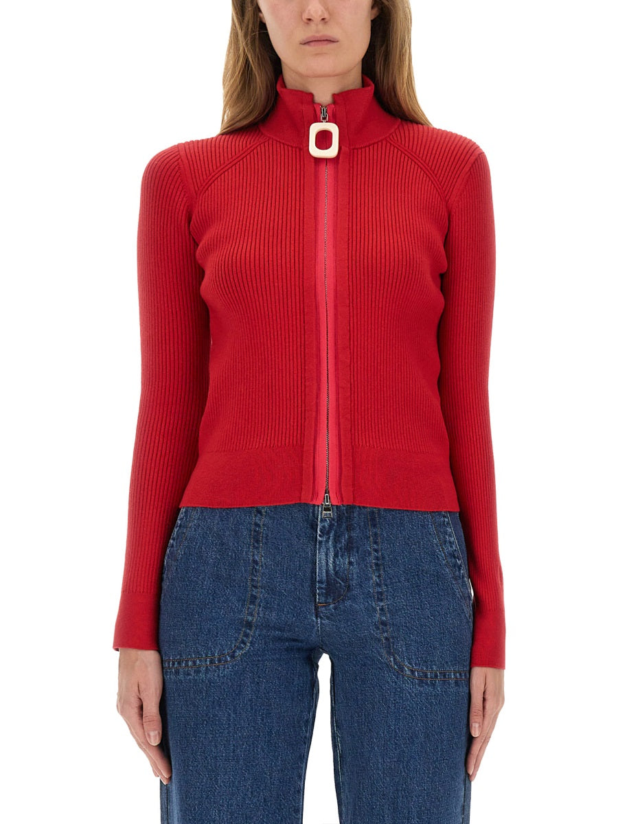FITTED CARDIGAN WITH ZIPPER