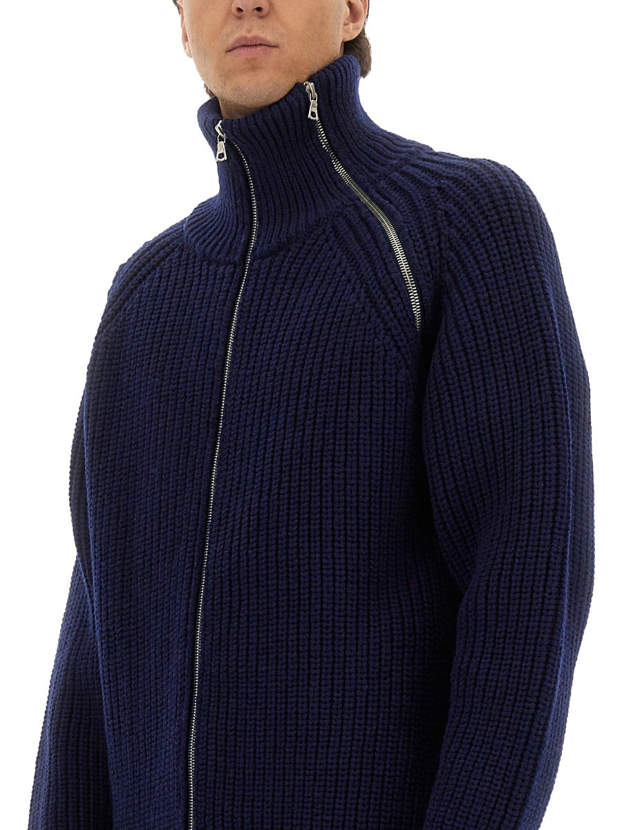 ZIPPERED WOOL SWEATER