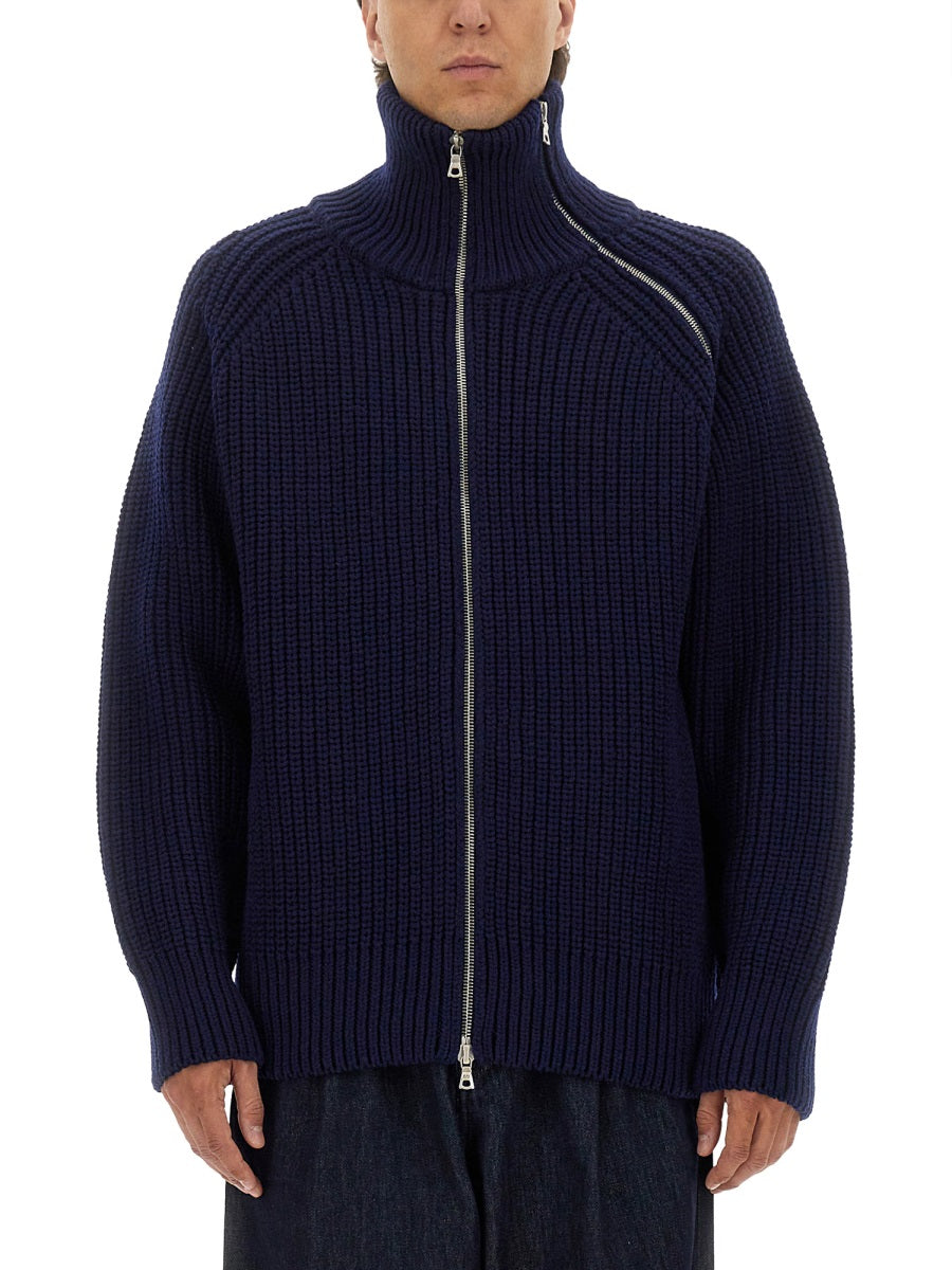 ZIPPERED WOOL SWEATER